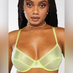 SAVAGE X FENTY X-Ray Vision Unlined Demi Bra In Color Space Age Foil